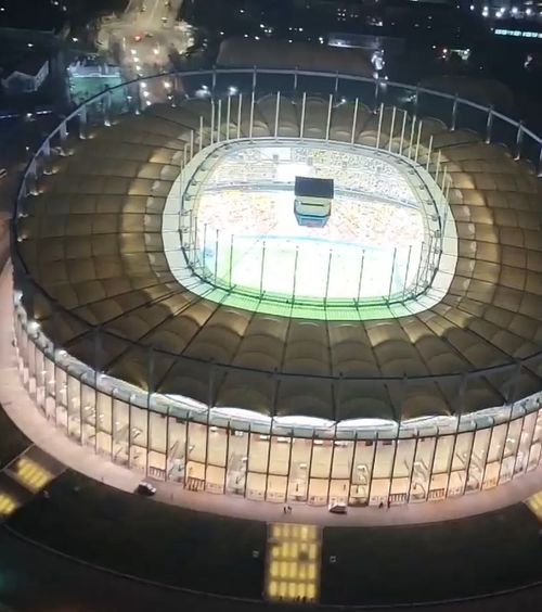 Arena Națională, gata de show Imagini spectaculoase din  dronă  înainte de FCSB - Manchester United