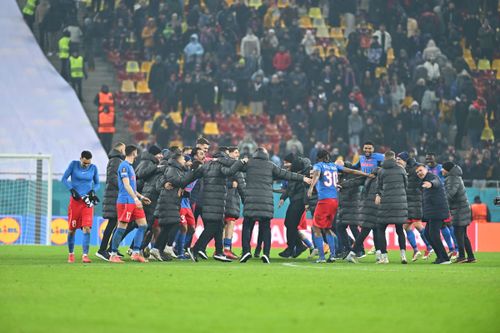 FCSB a sărbătorit calificarea în optimile Europa League (foto: Raed Krishan/GOLAZO.ro)