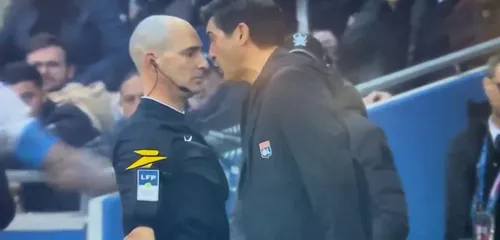 Lyon - Brest, scandal între Fonseca și arbitru. Capturi DAZN