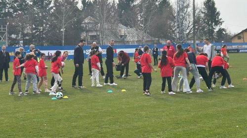 Proiect FRF pentru fotbalul feminin. Răzvan Burleanu, Andriy Shevchenko și Lise Klaveness, prezenți la Mogoșoaia (foto: Iosif Popescu/GOLAZO.ro)