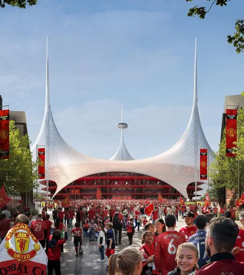 New Trafford Primele imagini cu arena de  100.000 de locuri  pregătită de Manchester United: „Parcă e stadionul de Vâjthaț din Harry Potter!” 😅