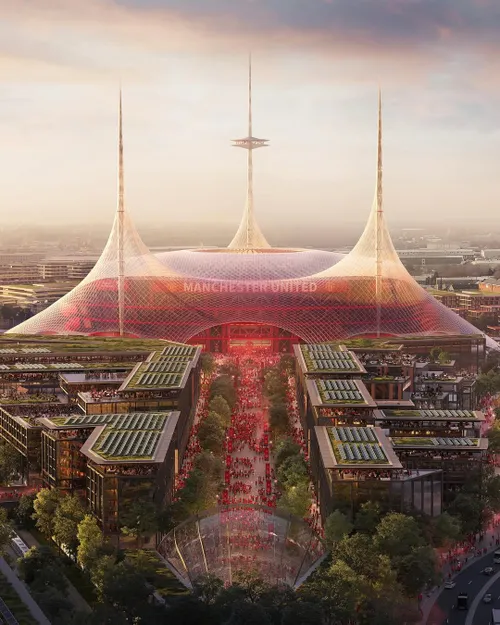 Noul stadion Old Trafford. Foto: Foster+Partners/Manchester United