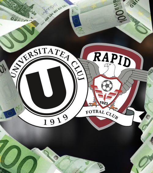 Raport financiar șocant Rapid - U Cluj Giuleștenii sunt sub „șepcile roșii”, deși au avut un  buget salarial dublu!