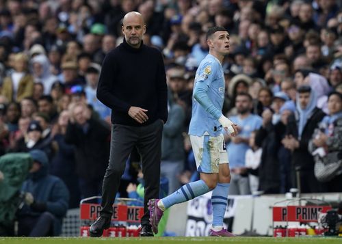 Pep Guardiola si Phil Foden (foto: IMAGO)