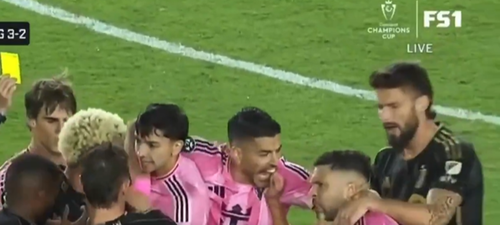 Jordi Alba mușcat de Suarez, Inter Miami - LAFC, foto capturi X