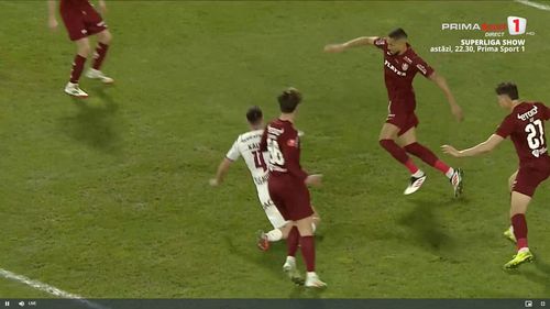 CFR - Rapid, al doilea galben pentru Kait, anulat. Captură Prima Sport