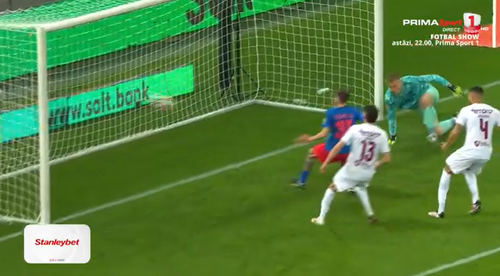 FCSB - CFR. Golul înscris de Cisotti (Foto: Captură, Prima Sport)