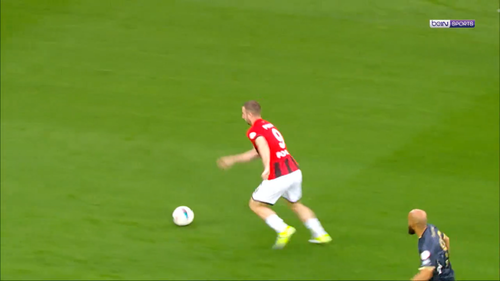 Gol spectaculos marcat de Daniel Popa. Foto: Captură beIN Sports.