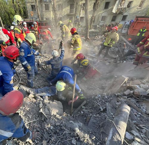 Consecințele atacului brutal al Rusiei asupra Kievului Foto: X Volodimir Zelenski