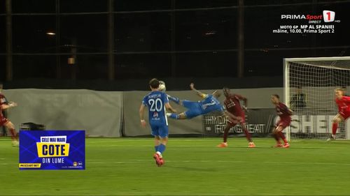 Denis Alibec, supergol în CFR Cluj - Farul/ Foto: captură ecran Prima Sport.jpeg
