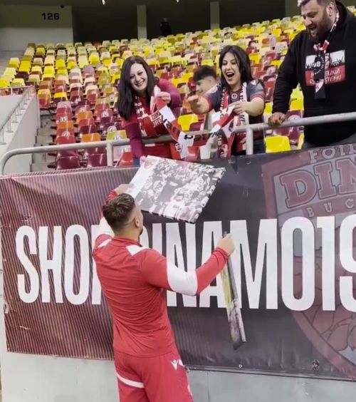 Patriche, sărbătorit de Dinamo  Căpitanul „câinilor” a primit un cadou special: „Omul care   n-a fugit când banii au fugit  ”