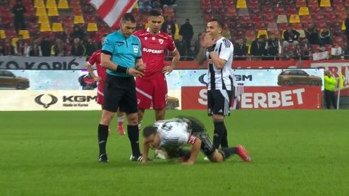 Alexandru Chipciu, eliminat în Dinamo - U Cluj/ Foto: Captură Prima Sport.jpeg