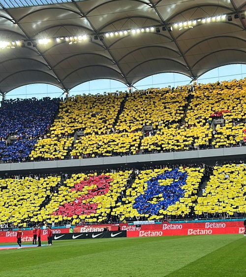 Scenografie cu tâlc  Suporterii celor de la FCSB,   ironie la adresa rivalelor , pe Arena Națională + VIDEO Timelapse spectaculos