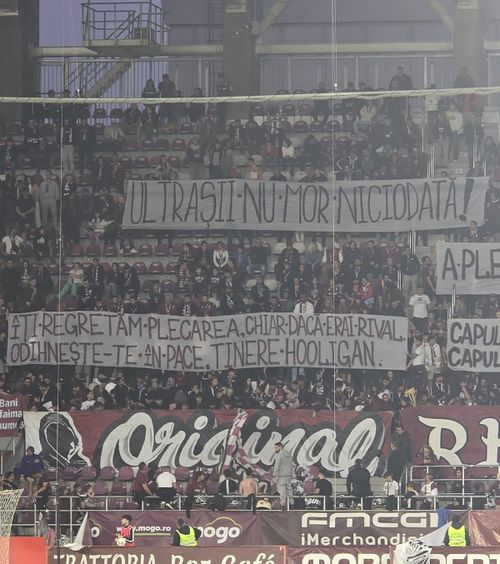 „Îți regretăm plecarea”    FOTO:  Suporterii de la Rapid, gest impresionant   în memoria unui fan dinamovist  care a decedat