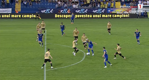 Golul validat de VAR din Unirea Slobozia - Voluntari (foto: captură Prima Sport)