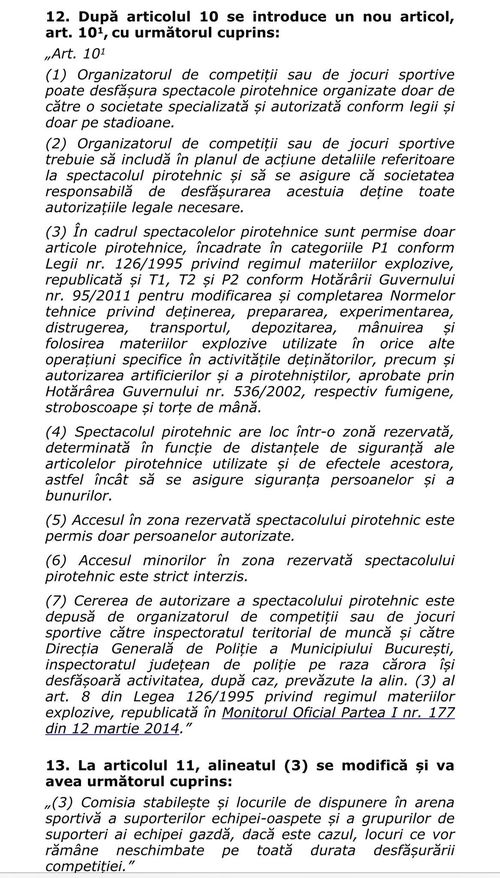 Proiect legislativ ce vizează organizarea competițiilor sportive, inițiat de Ciprian Paraschiv.