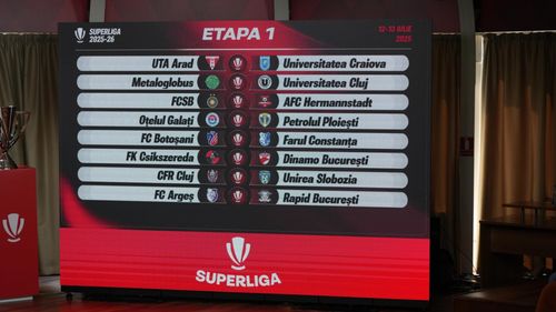 Tragere la sorți program Liga 1, sezonul 2025-2026. FOTO: Iosif Popescu / GOLAZO.ro