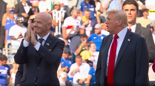 Donald Trump, peste tot la finala Campionatului Mondial al Cluburilor. Foto - DAZN (8).jpg