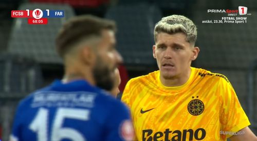 Eliminarea lui Ștefan Târnovanu din FCSB - Farul (foto: captură Prima Sport 1)