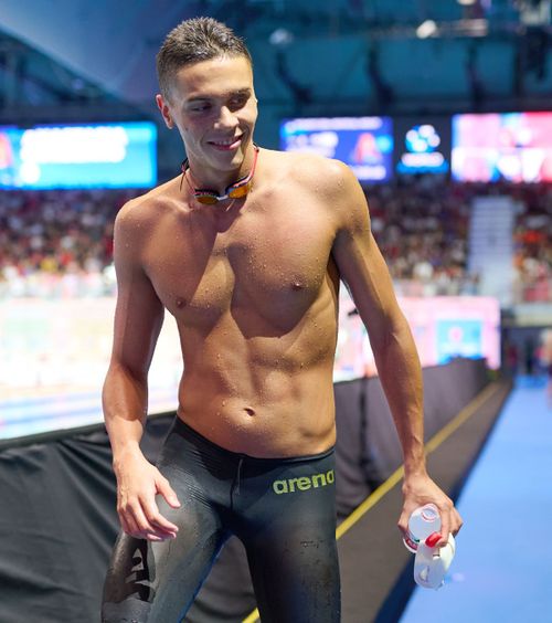 „Incident” internațional 😄  Reacția amuzantă a lui David Popovici, surprinsă de   Raed Krishan, fotoreporterul GOLAZO.ro