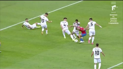 FCSB - Shkendija, Bîrligea cere penalty. Capturi Antena 1