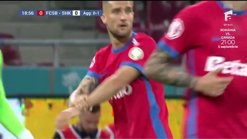 FCSB - Shkendija, Bîrligea cere penalty. Capturi Antena 1