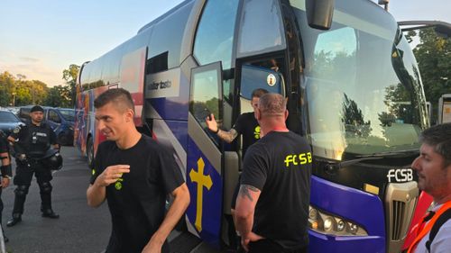 FCSB a ajuns la Arena Națională, pentru derby-ul cu Dinamo (foto. Theodor Jumătate/GOLAZO.ro)
