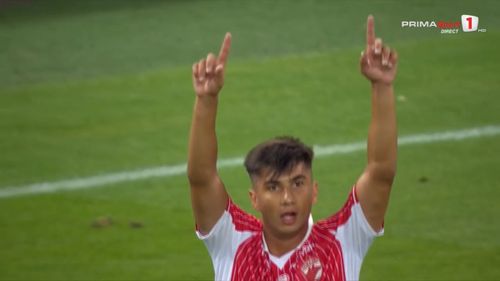 Alexandru Musi, gol in Dinamo - FCSB (FOTO: captură Prima Sport 1)