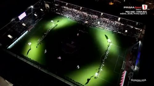 Camere TV decalibrate la Rapid - FC Botoșani. FOTO: Captură video Prima Sport