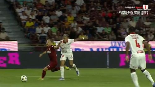 CFR Cluj a cerut penalty în meciul cu Braga FOTO Captură video Prima Sport