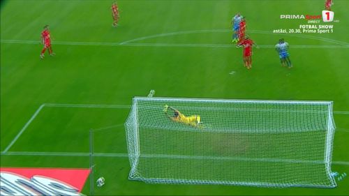 Oleksandr Romanchuk, gol în Universitatea Craiova - FC Hermannstadt (FOTO: captură Prima Sport 1)