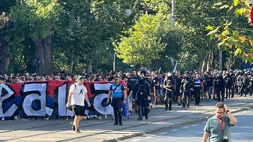 Fanii CSA Steaua înainte de meciul cu CS Dinamo. FOTO: Vlad Nedelea / GOLAZO.ro