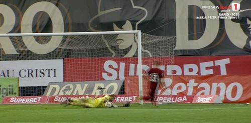 Louis Munteanu și Antonio Bosec, ratare uriașă în CFR Cluj - FC Botoșani 3-3 (FOTO: captură Prima Sport 1)