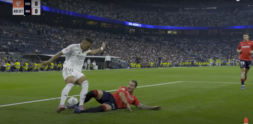 Penalty-ul obținut de Mbappe în Real Madrid - Osasuna 1-0