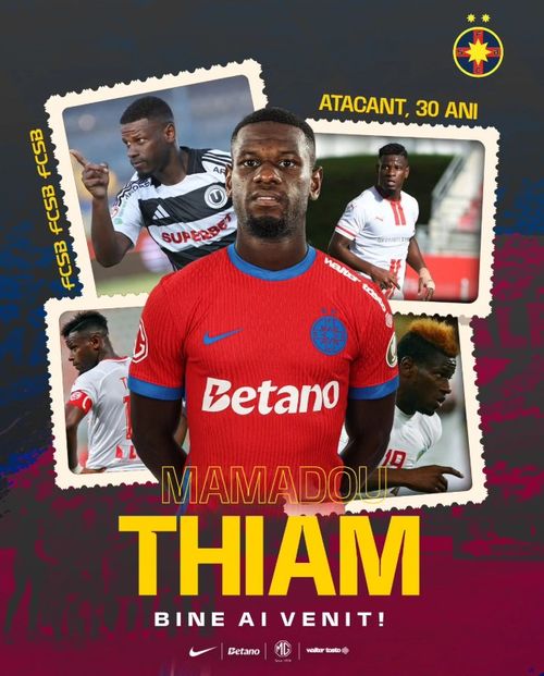 Thiam, prezentat la FCSB   Noul atacant al campioanei   a efectuat  deja primul antrenament » Ce număr va avea