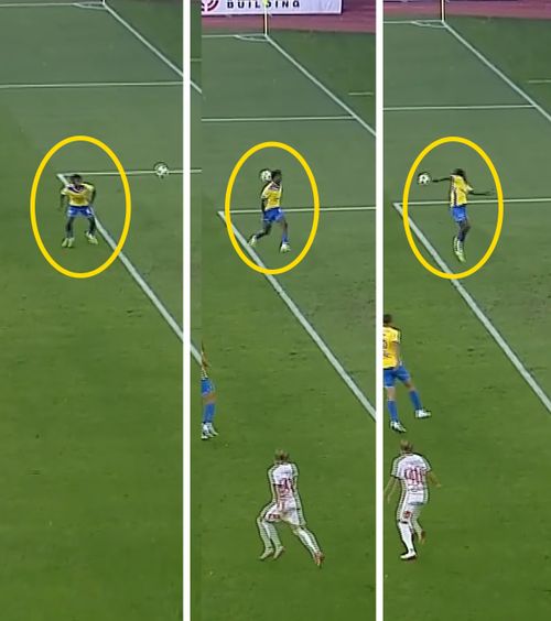 Gafă de amator     FOTO.  Fundașul Farului   s-a făcut de râs  la Sibiu! Hermannstadt a deschis scorul, după o eroare imensă