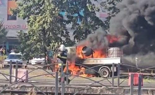 Incendiu în Ghencea/ FOTO: Captură GSP