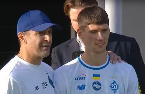 Momentele când antrenorul lui Dinamo Kiev îl încurajează pe Blănuță înainte ca acesta să debuteze oficial în Ucraina