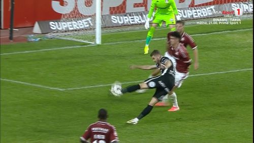 Golul lui Buș din meciul Rapid - Hermannstadt 1-2. Foto: Captură, Prima Sport