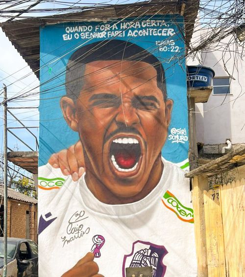 FC Argeș câștigă fani în Brazilia    Caio, pictat pe o clădire în Orașul Zâmbetelor:  „Punte neașteptată între două lumi atât de îndepărtate