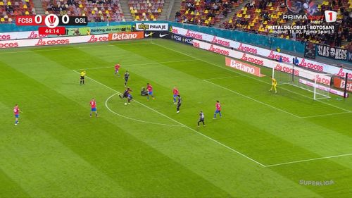 Ocaziile irosite de gălățeni în meciul FCSB - Oțelul. Foto: Captură, Prima Sport