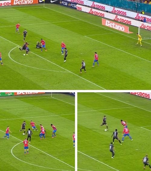 Oțelul și-a bătut joc de ocazii  Șanse ratate în lanț, pe finalul primei reprize cu FCSB »   Baba Alhassan  a greșit de două ori și a fost schimbat