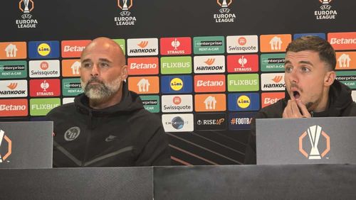 Antrenorul Giorgio Contini și atacantul Darian Males FOTO Theodor Jumătate GOLAZO.ro