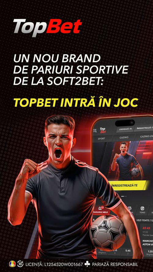 TopBet  intră în joc: Noul brand de   pariuri sportive  marca Soft2Bet din România