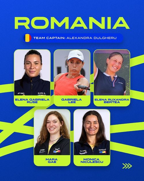 Componența echipelor pentru play-off-ul Billie Jean King Cup. Foto: Facebook, @Billie Jean King Cup