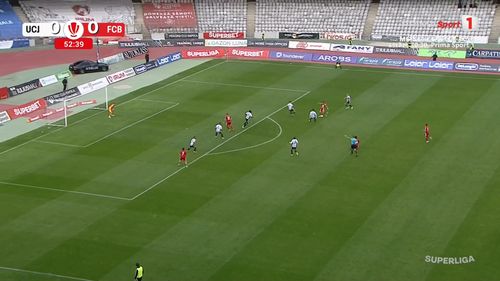 Golul superb înscris de Alexandru Cîmpanu în meciul U Cluj - Botoșani. Foto: Captură, Prima Sport