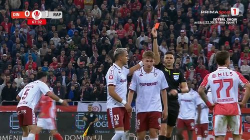 Eliminarea lui Cătălin Vulturar în Dinamo - Rapid Foto captura Prima Sport
