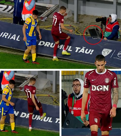 Șfaiț, bun de plată    Extrema „feroviarilor” a avut o ieșire nervoasă în meciul cu Petrolul și   a dărâmat laptopul unui fotograf