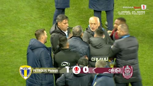 Petrolul - CFR Cluj. Conflict între Neagoe și Mandorlini după meci