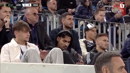 Ștefan Baiaram, trimis în tribună de Rădoi (foto: captură Prima Sport)